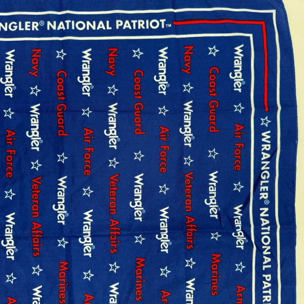 Wrangler National Patriot Bandana Scarf‎ Navy Blue White Red Stars Military